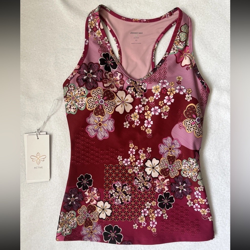 NWT Johnny Was Women's Yama Bee Active Mesh Tank MTI XS - Picture 3 of 8
